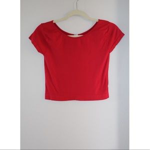 Red crop top